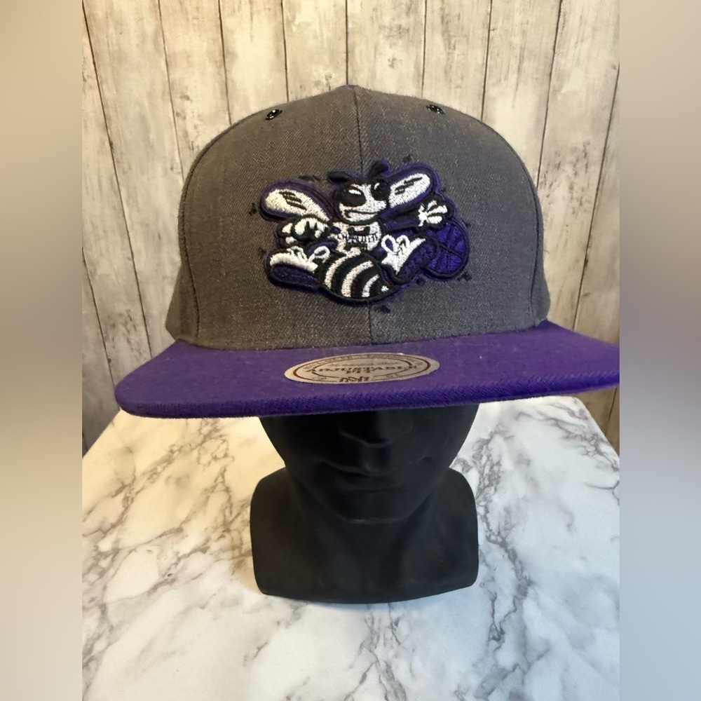 Mitchell & Ness Pur/Blck NBA Charlotte Hornets Neon Lights HWC Snapback - OSFA